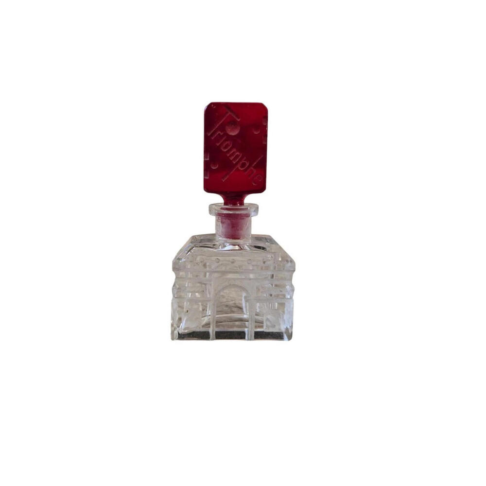 Bohemian Crystal Arc de Triomphe Perfume Bottle USA 1945-1950 Vintage